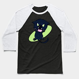 Black Kitty Baseball T-Shirt